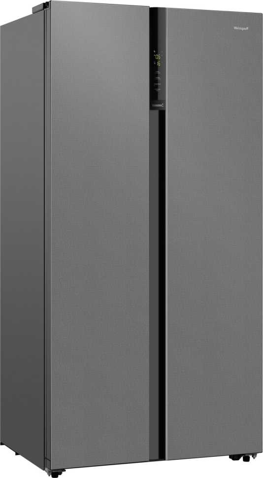 Холодильник Side-by-Side Weissgauff WSBS 600 NoFrost Inverter Bru Steel Glass