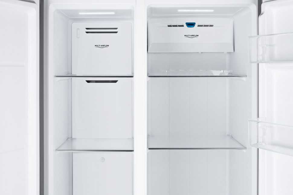 Холодильник Side-by-Side Weissgauff WSBS 600 NoFrost Inverter Bru Steel Glass