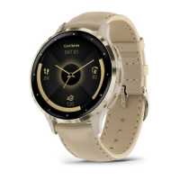 Умные часы Garmin Venu 3S цвета &quot;французский серый&quot; с золотистым безелем и кожаным ремешком