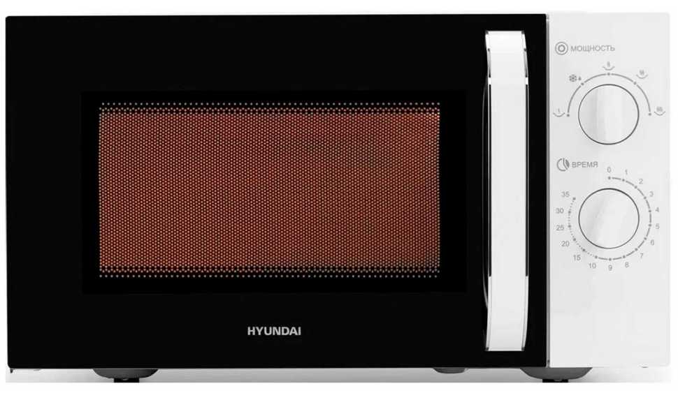 Микроволновая печь - СВЧ Hyundai HYM-M2023 23л. 800 Вт, белый/хром