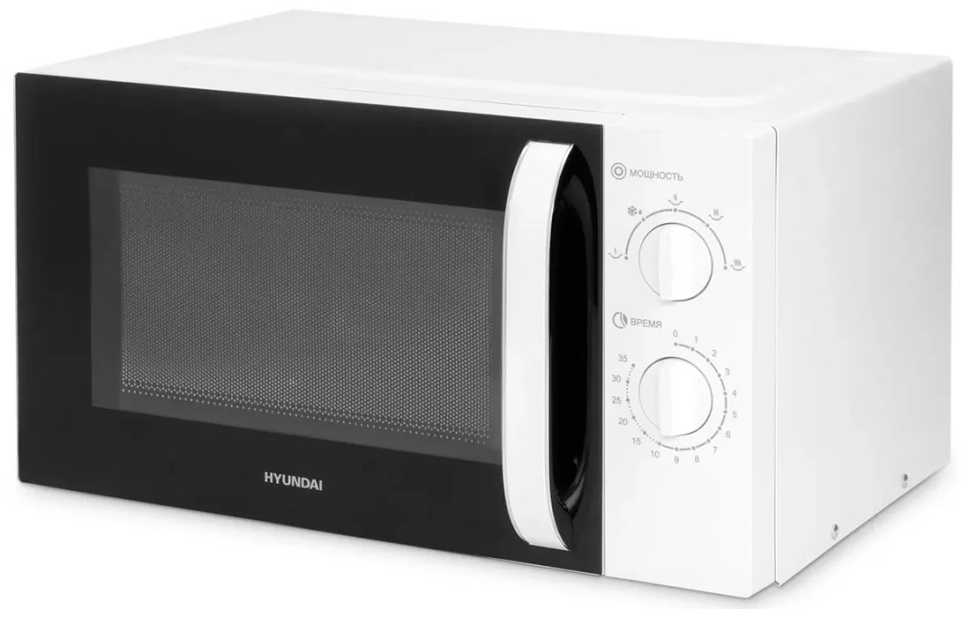 Микроволновая печь - СВЧ Hyundai HYM-M2023 23л. 800 Вт, белый/хром